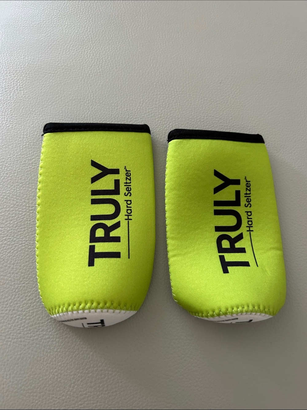 TRULY Neon Lime Can Coolers with Black Logo (Set of 2)